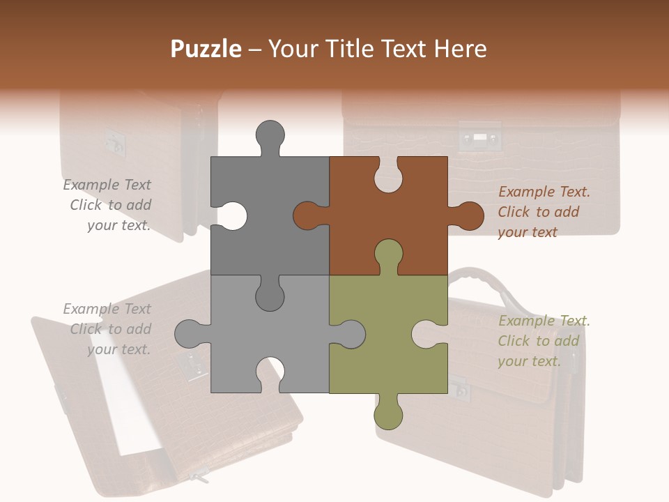 A Brown Briefcase With A Name Of Presentation PowerPoint Template