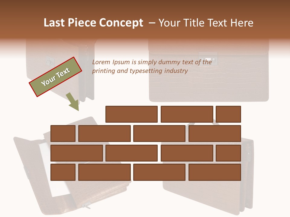 A Brown Briefcase With A Name Of Presentation PowerPoint Template