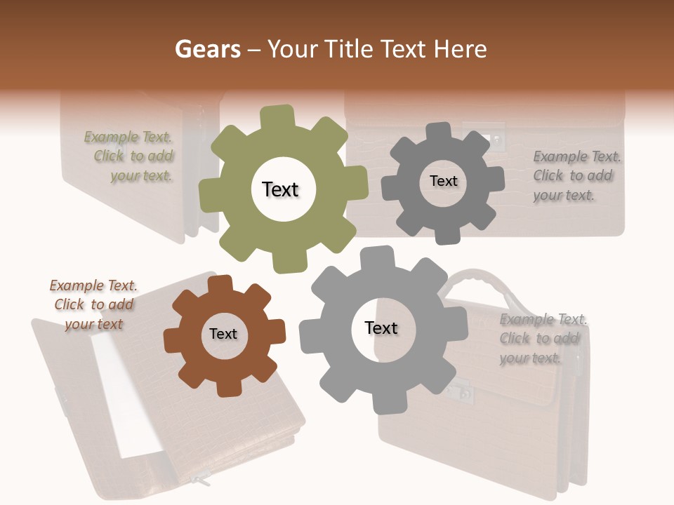 A Brown Briefcase With A Name Of Presentation PowerPoint Template