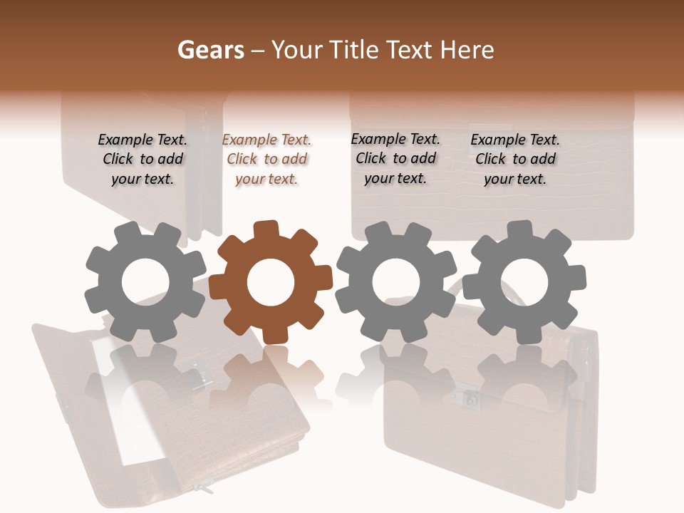 A Brown Briefcase With A Name Of Presentation PowerPoint Template