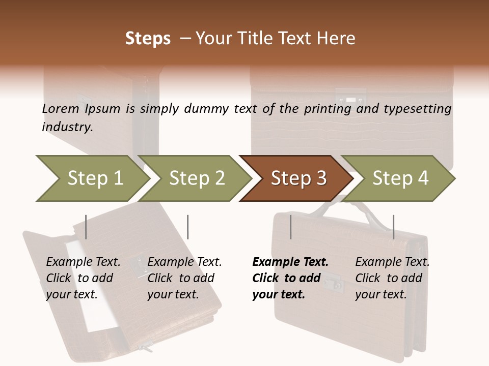 A Brown Briefcase With A Name Of Presentation PowerPoint Template
