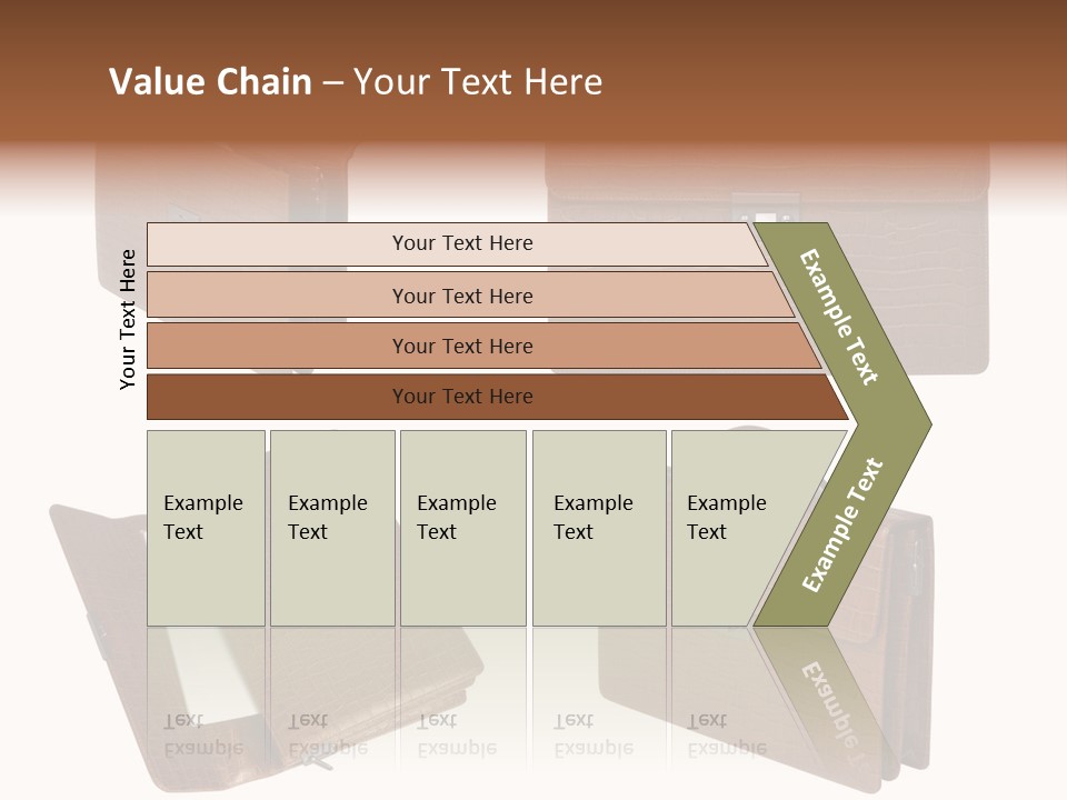 A Brown Briefcase With A Name Of Presentation PowerPoint Template
