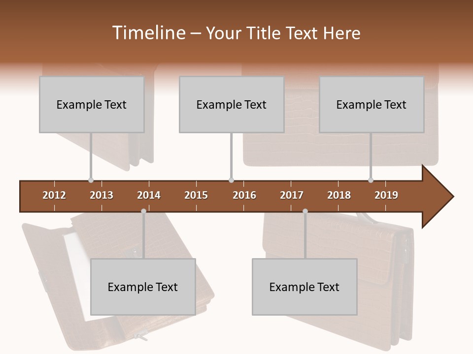A Brown Briefcase With A Name Of Presentation PowerPoint Template