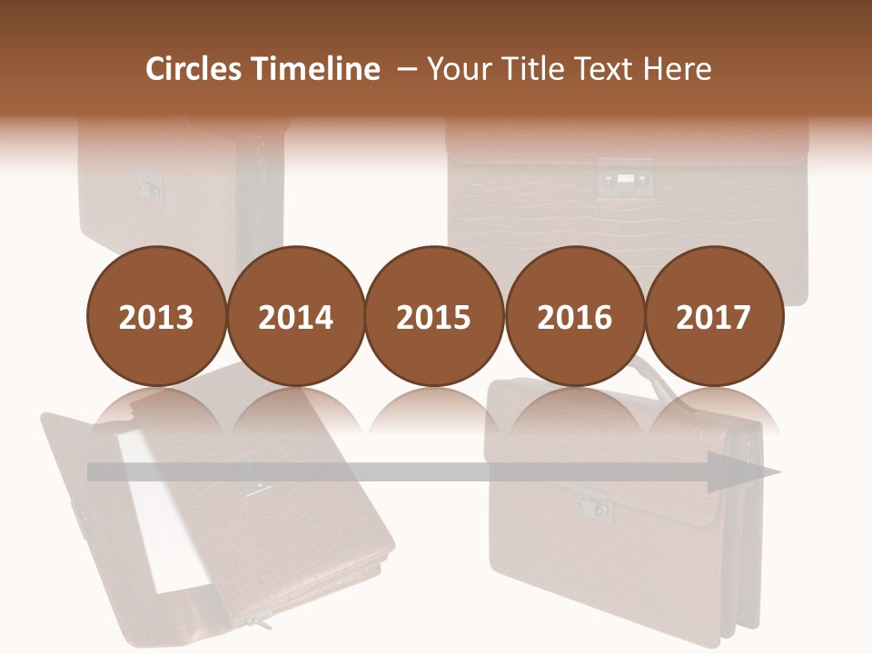 A Brown Briefcase With A Name Of Presentation PowerPoint Template