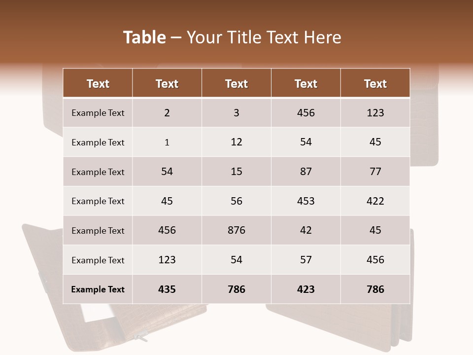 A Brown Briefcase With A Name Of Presentation PowerPoint Template