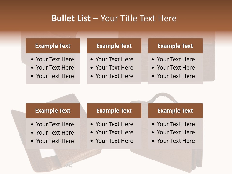 A Brown Briefcase With A Name Of Presentation PowerPoint Template