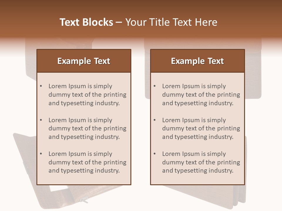 A Brown Briefcase With A Name Of Presentation PowerPoint Template