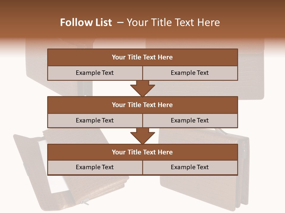 A Brown Briefcase With A Name Of Presentation PowerPoint Template