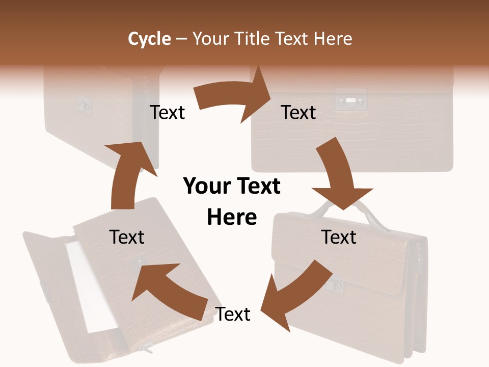 A Brown Briefcase With A Name Of Presentation PowerPoint Template