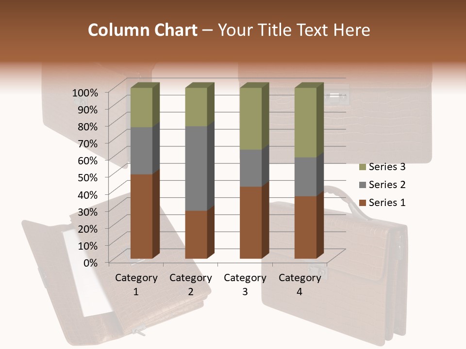 A Brown Briefcase With A Name Of Presentation PowerPoint Template