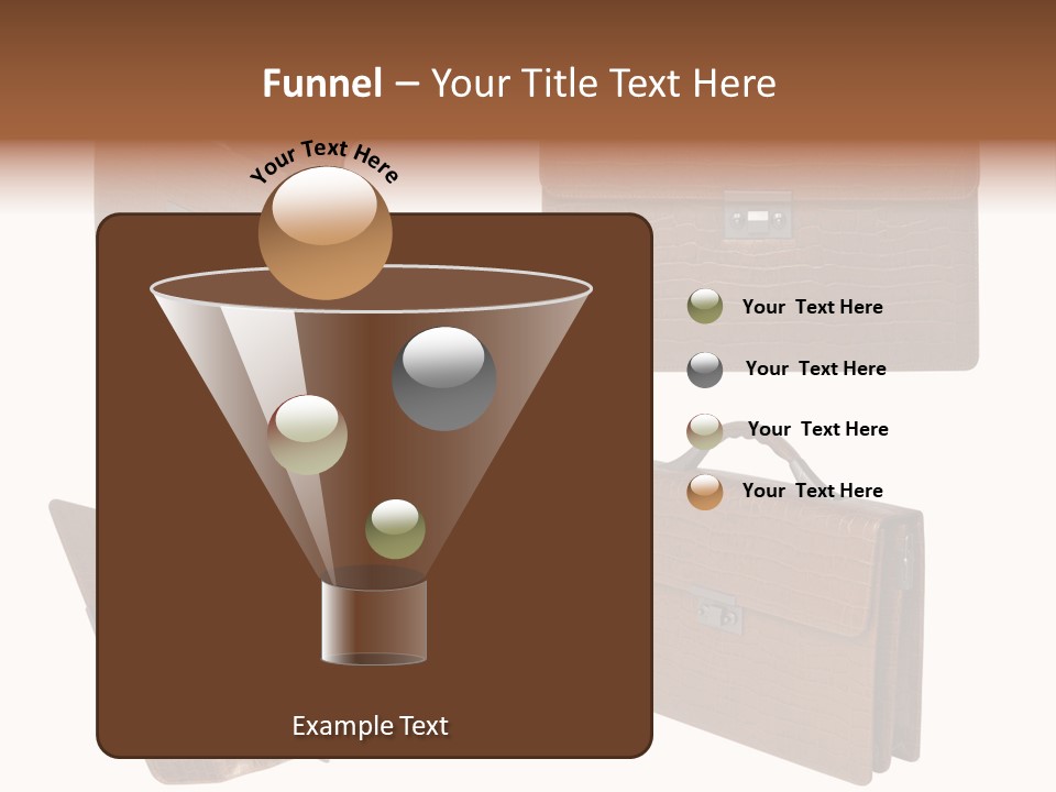 A Brown Briefcase With A Name Of Presentation PowerPoint Template