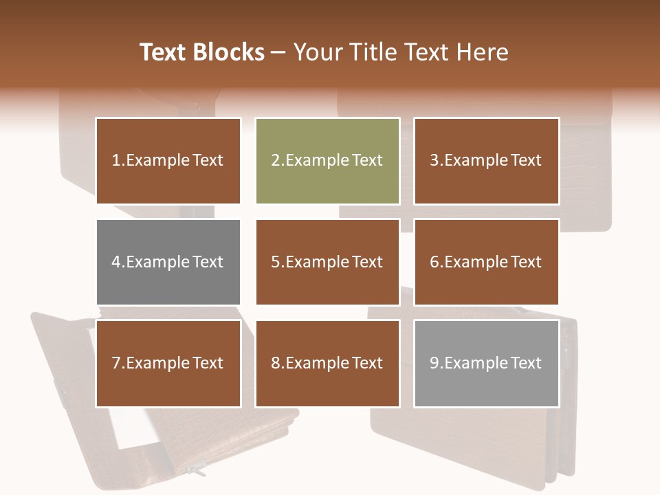 A Brown Briefcase With A Name Of Presentation PowerPoint Template
