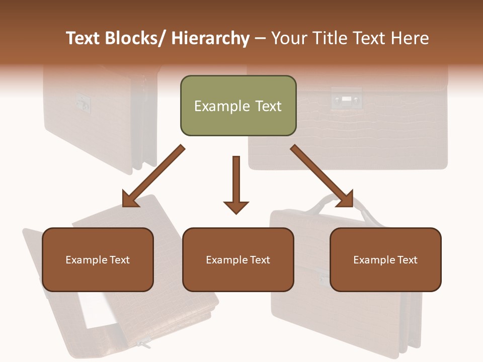 A Brown Briefcase With A Name Of Presentation PowerPoint Template