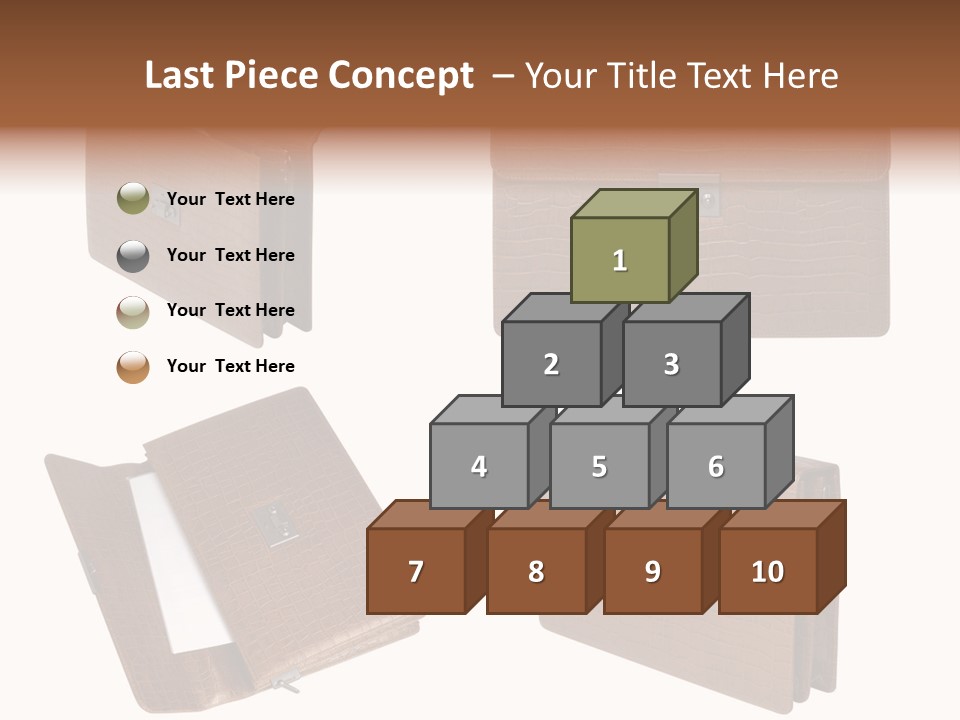 A Brown Briefcase With A Name Of Presentation PowerPoint Template