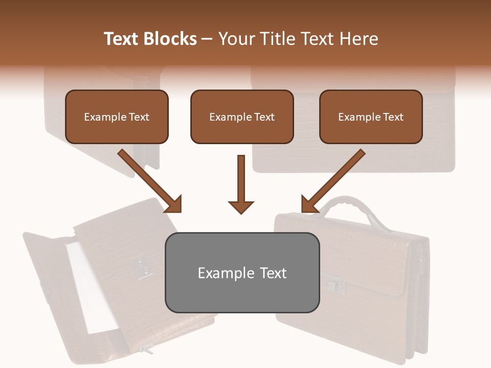 A Brown Briefcase With A Name Of Presentation PowerPoint Template