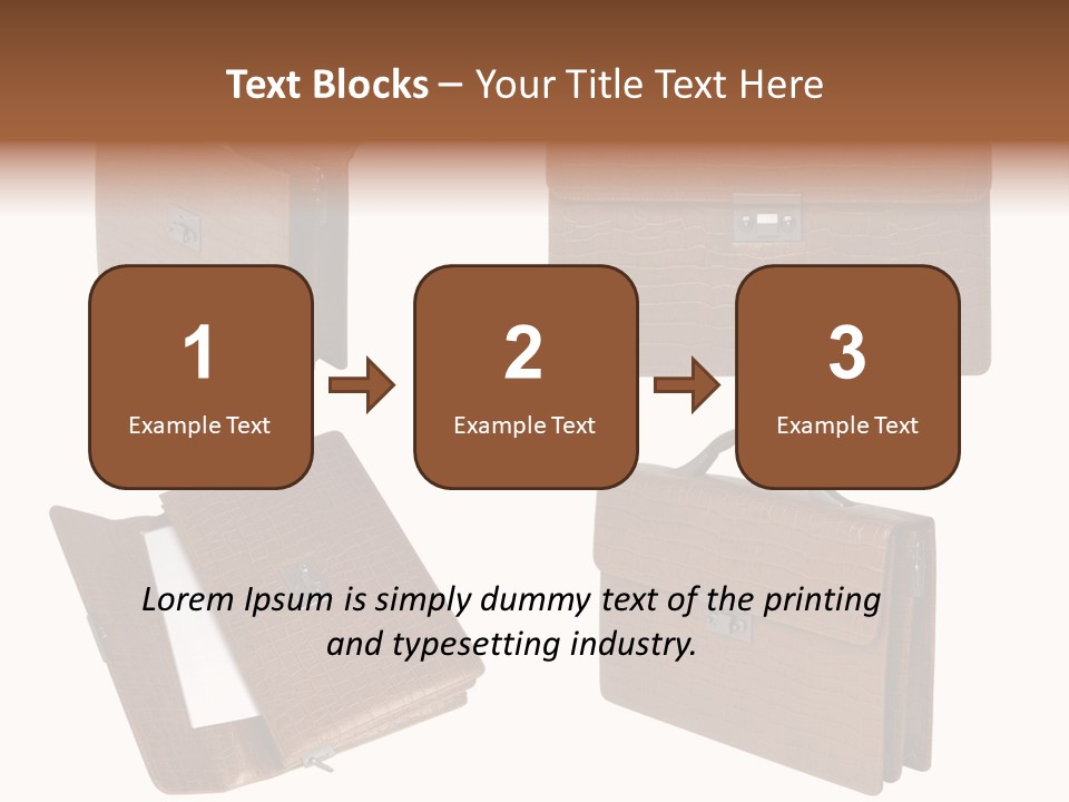 A Brown Briefcase With A Name Of Presentation PowerPoint Template