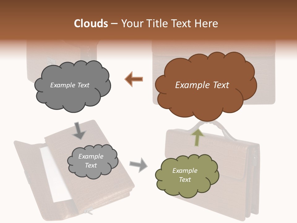 A Brown Briefcase With A Name Of Presentation PowerPoint Template