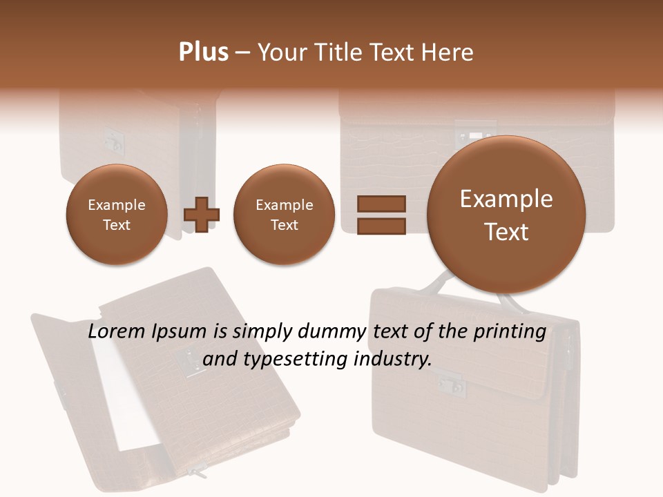 A Brown Briefcase With A Name Of Presentation PowerPoint Template