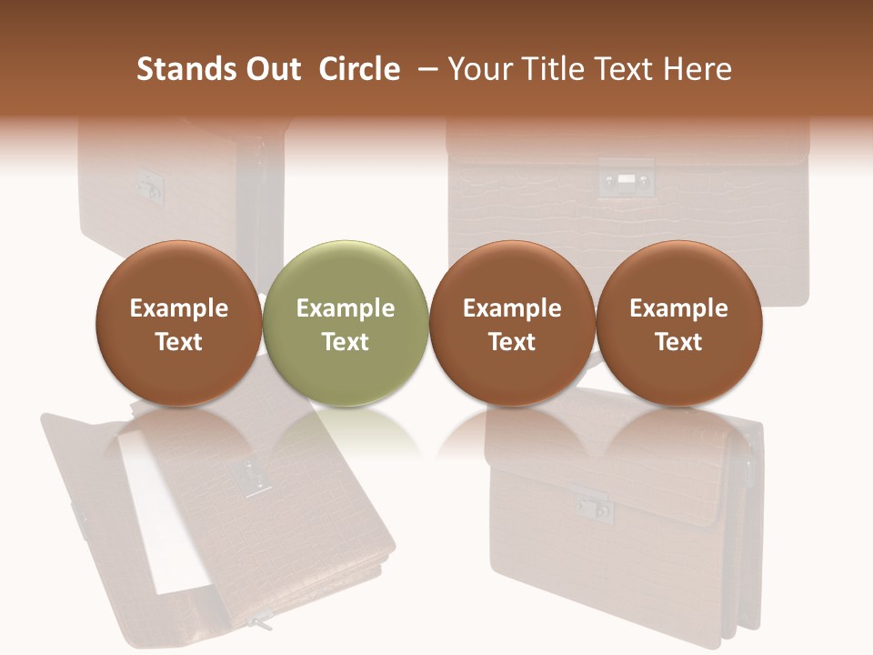 A Brown Briefcase With A Name Of Presentation PowerPoint Template