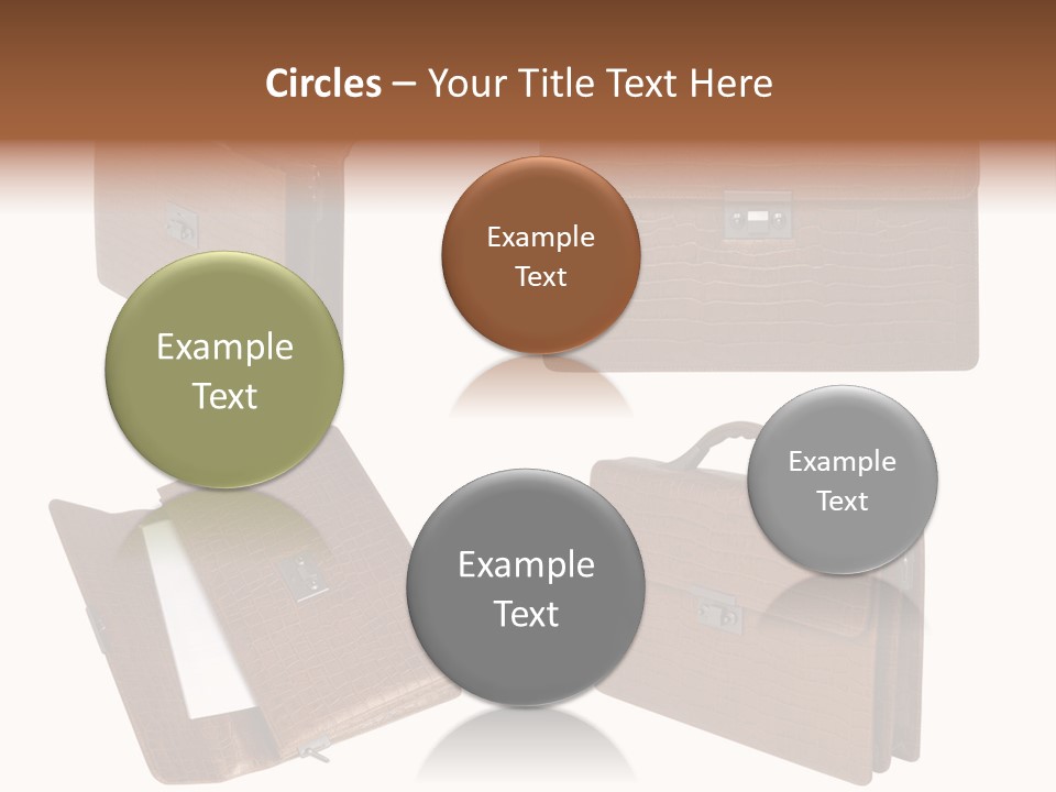 A Brown Briefcase With A Name Of Presentation PowerPoint Template