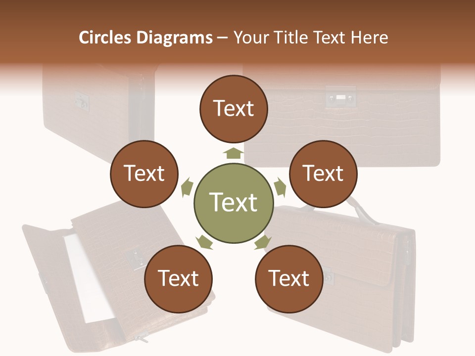 A Brown Briefcase With A Name Of Presentation PowerPoint Template