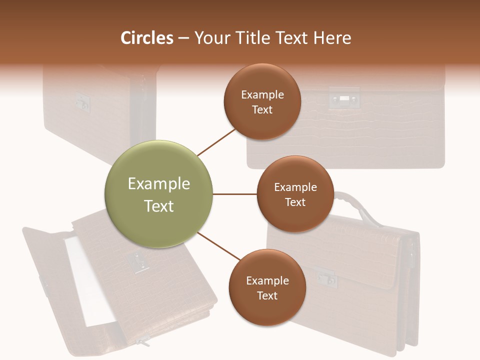 A Brown Briefcase With A Name Of Presentation PowerPoint Template
