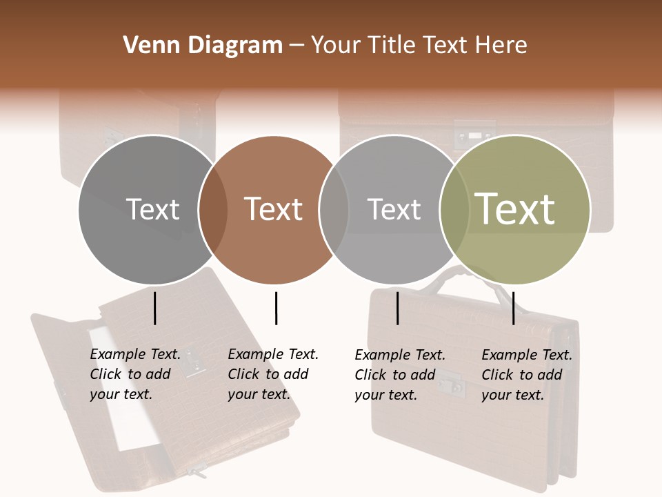 A Brown Briefcase With A Name Of Presentation PowerPoint Template