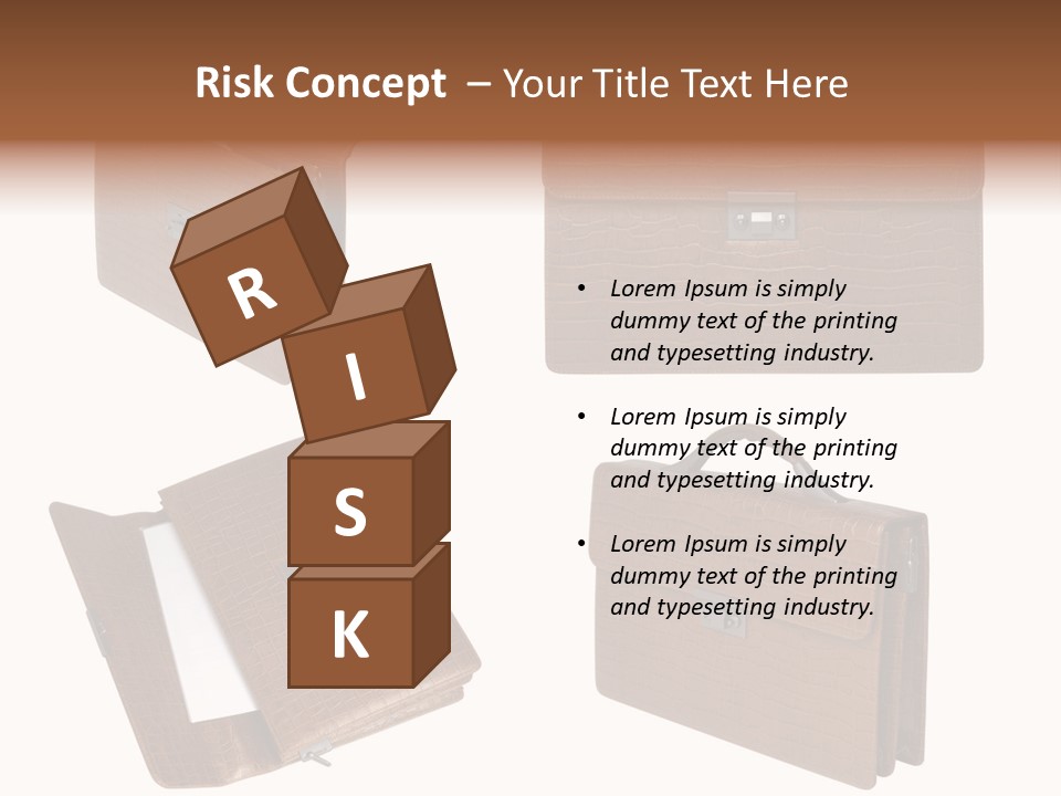 A Brown Briefcase With A Name Of Presentation PowerPoint Template