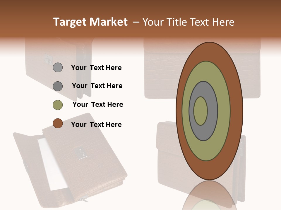 A Brown Briefcase With A Name Of Presentation PowerPoint Template