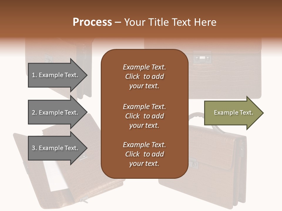 A Brown Briefcase With A Name Of Presentation PowerPoint Template