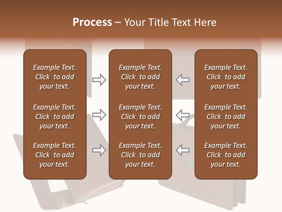 A Brown Briefcase With A Name Of Presentation PowerPoint Template
