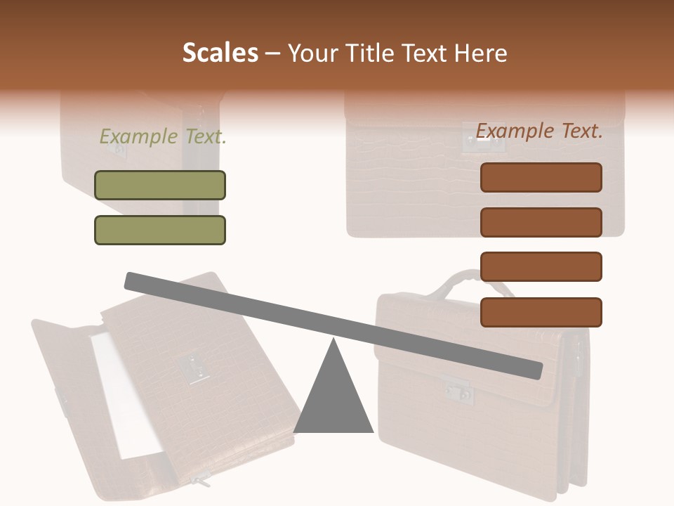A Brown Briefcase With A Name Of Presentation PowerPoint Template