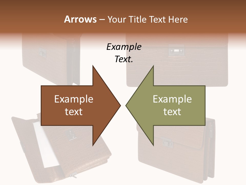 A Brown Briefcase With A Name Of Presentation PowerPoint Template
