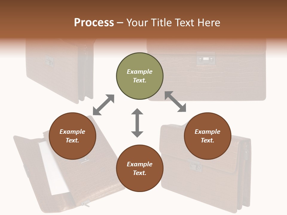 A Brown Briefcase With A Name Of Presentation PowerPoint Template
