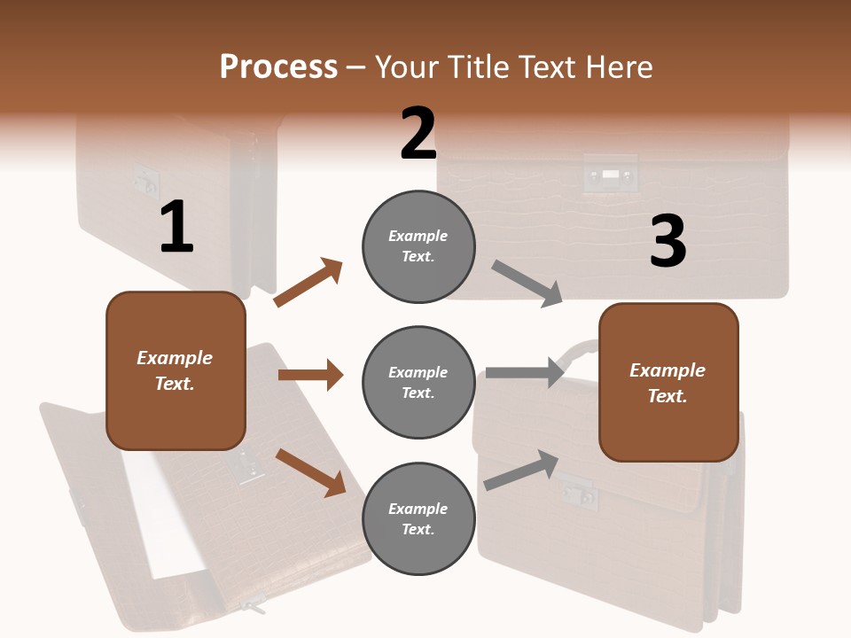 A Brown Briefcase With A Name Of Presentation PowerPoint Template