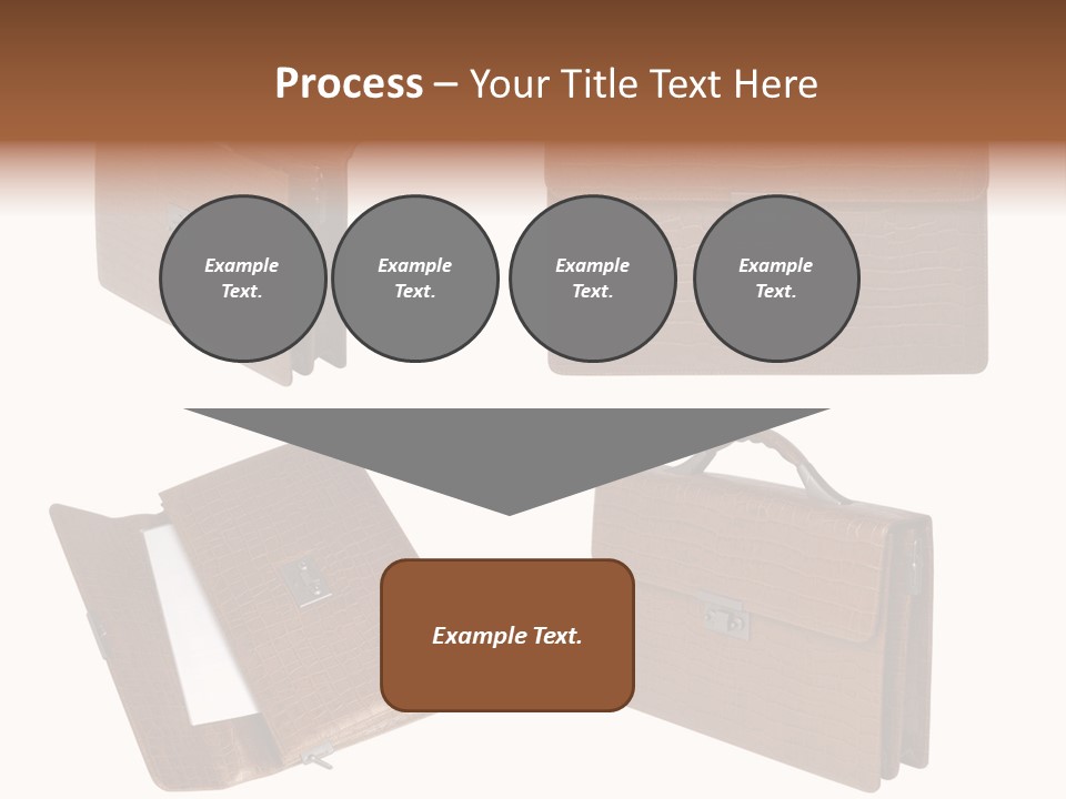 A Brown Briefcase With A Name Of Presentation PowerPoint Template
