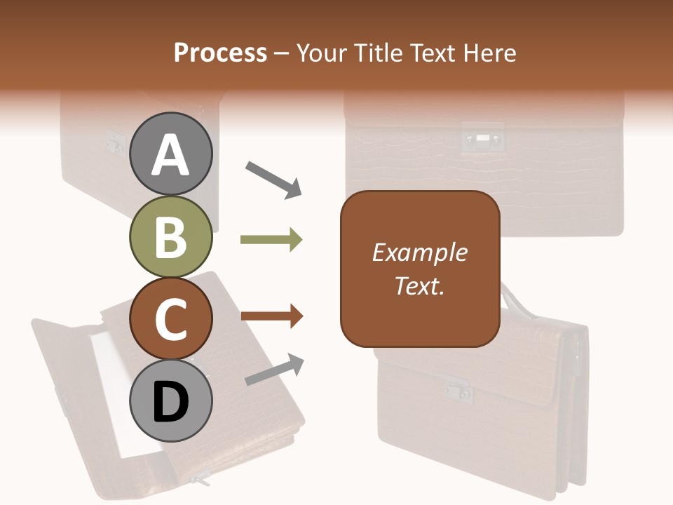 A Brown Briefcase With A Name Of Presentation PowerPoint Template