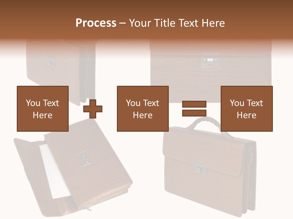 A Brown Briefcase With A Name Of Presentation PowerPoint Template