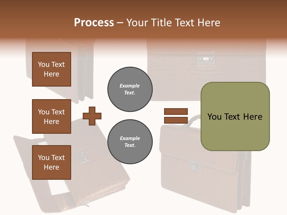 A Brown Briefcase With A Name Of Presentation PowerPoint Template