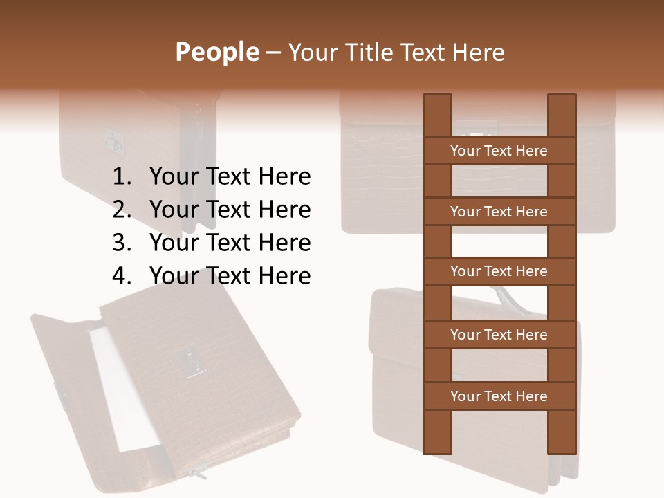 A Brown Briefcase With A Name Of Presentation PowerPoint Template