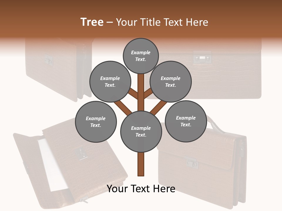 A Brown Briefcase With A Name Of Presentation PowerPoint Template
