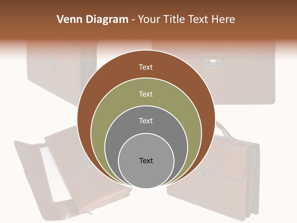 A Brown Briefcase With A Name Of Presentation PowerPoint Template