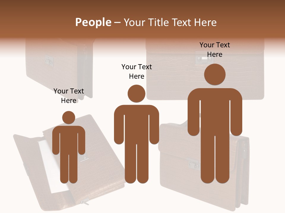 A Brown Briefcase With A Name Of Presentation PowerPoint Template