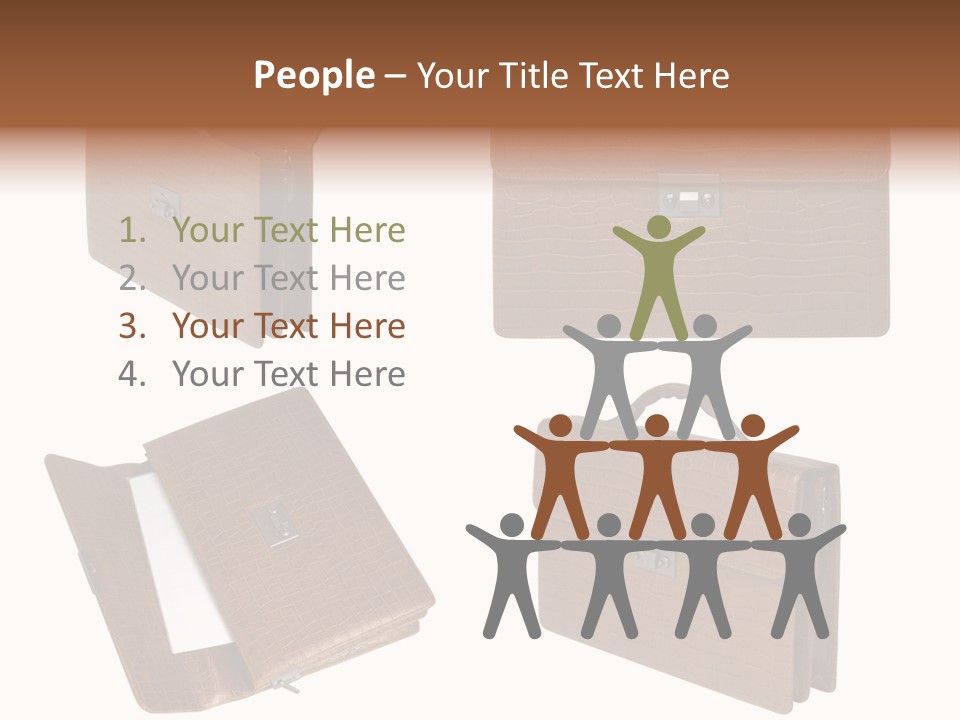 A Brown Briefcase With A Name Of Presentation PowerPoint Template