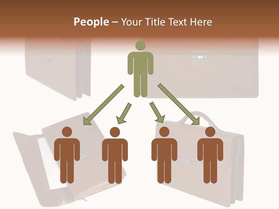 A Brown Briefcase With A Name Of Presentation PowerPoint Template