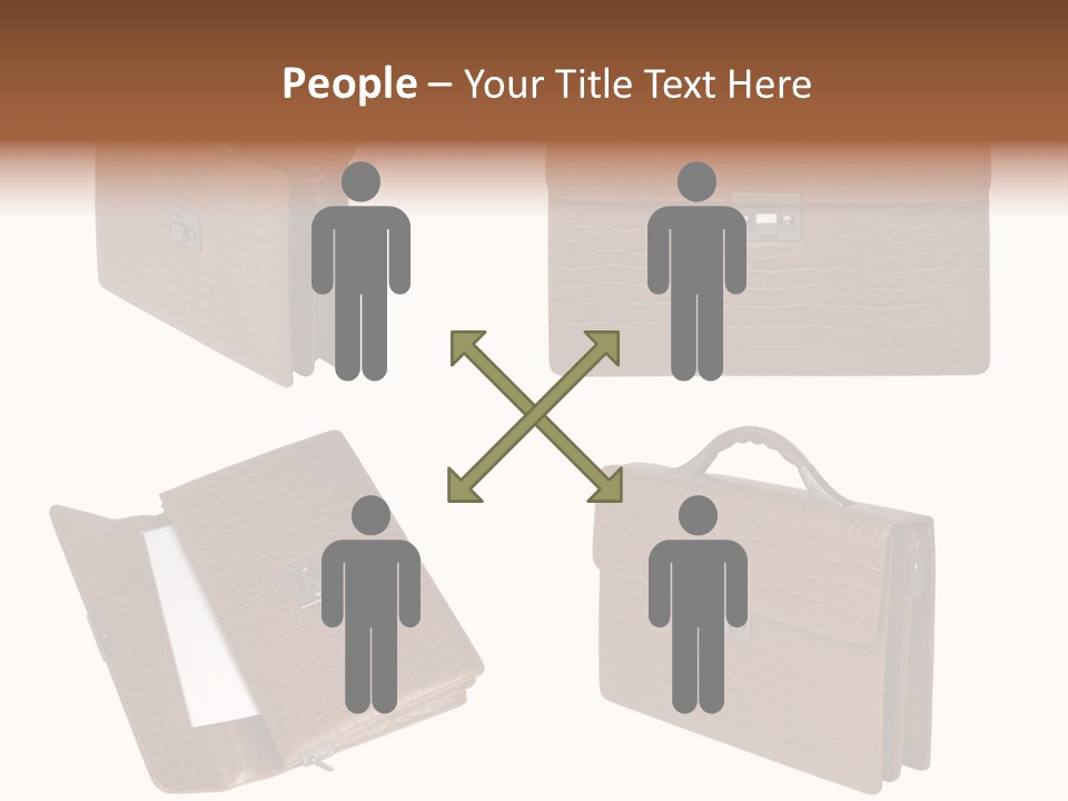 A Brown Briefcase With A Name Of Presentation PowerPoint Template