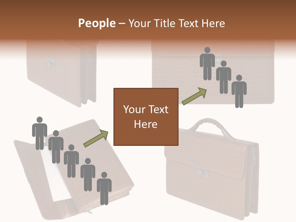 A Brown Briefcase With A Name Of Presentation PowerPoint Template