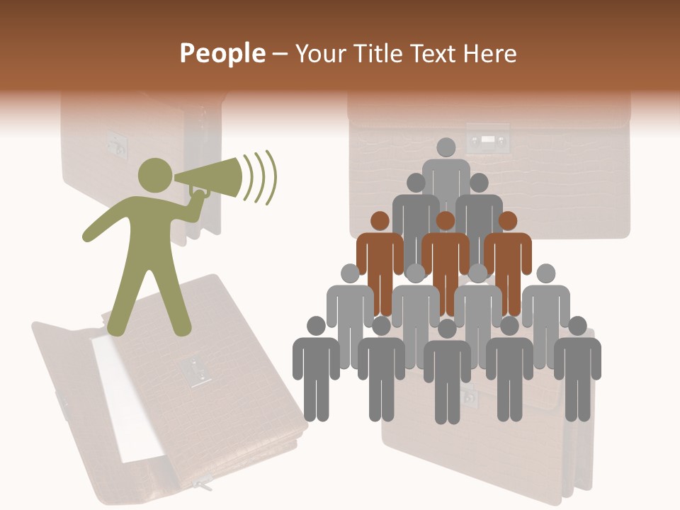 A Brown Briefcase With A Name Of Presentation PowerPoint Template