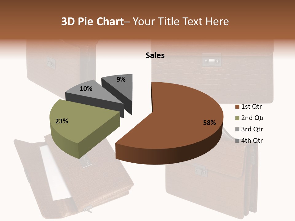 A Brown Briefcase With A Name Of Presentation PowerPoint Template