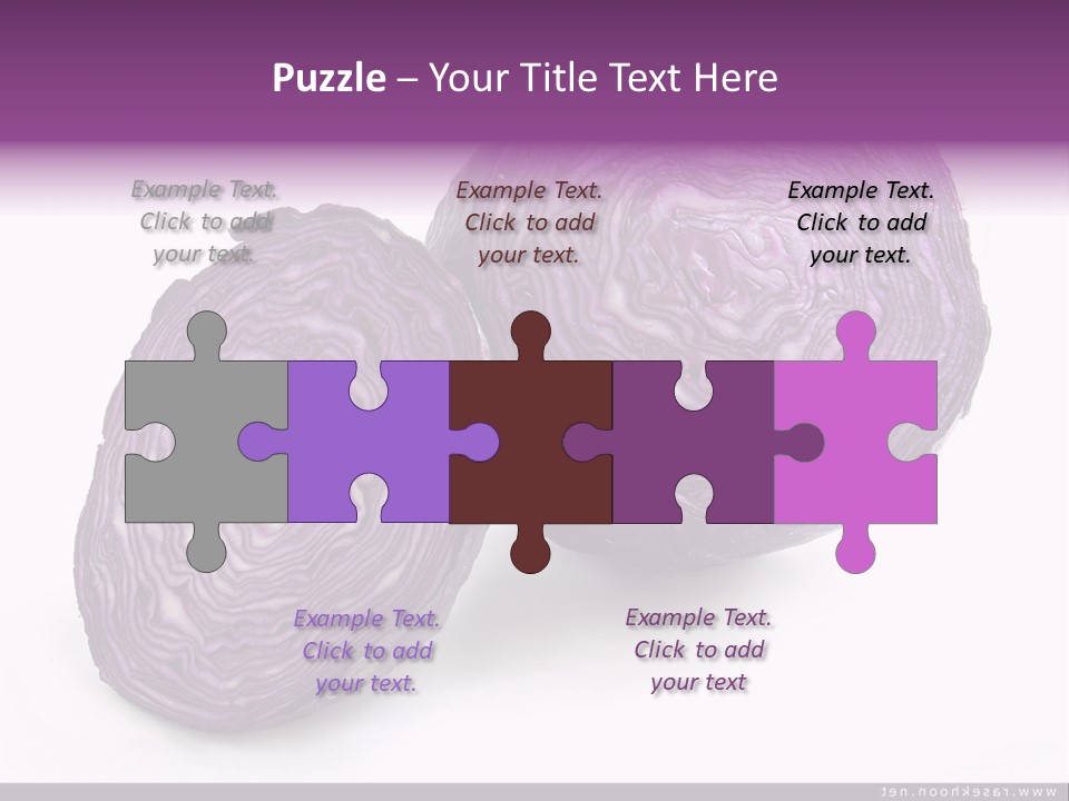 Two Purple Cabbages With A White Background PowerPoint Template